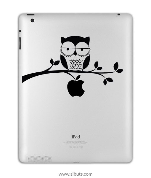 sticker para ipad búho en árbol