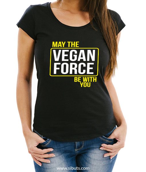 Playera mujer May the Vegan Force Be With You