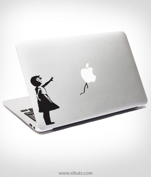 Sticker Calcomanía laptop macbook Niña Globo