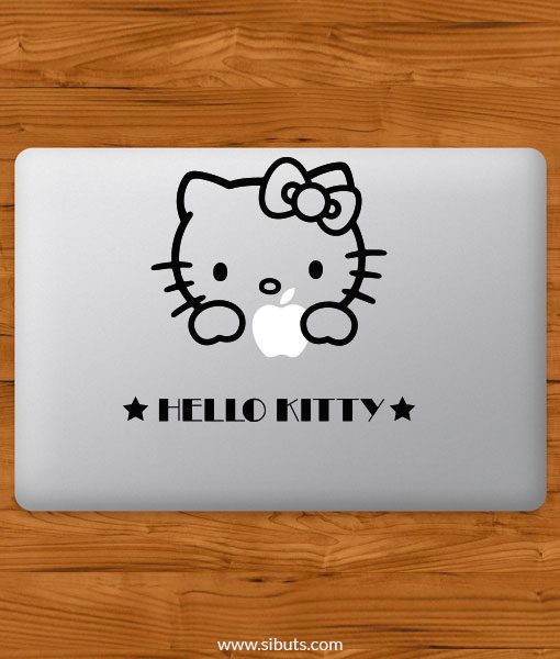 Sticker Calcomanía laptop macbook Hello Kitty