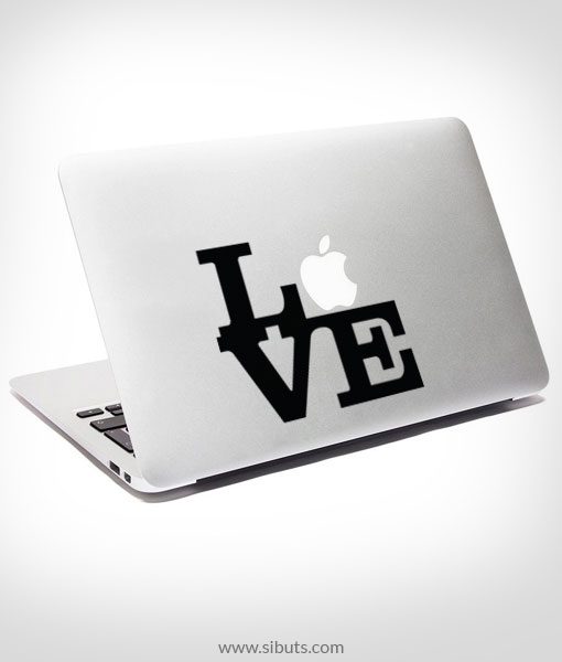 Sticker Calcomanía laptop macbook love