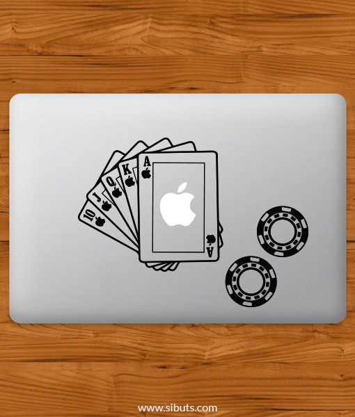 Sticker Calcomanía laptop macbook cartas