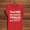 Playera hombre música clásica Mozart Beethoven Vivaldi Bach