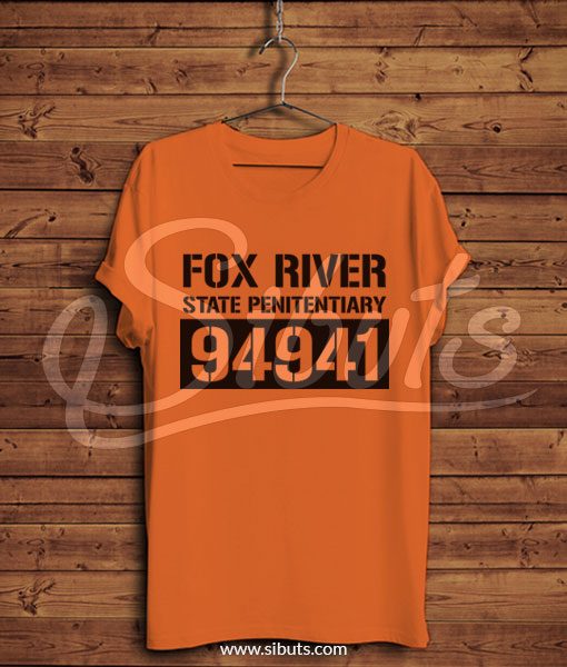 Playera hombre naranja Fox River Prison Break