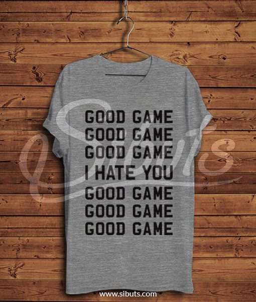 Playera hombre gris good game