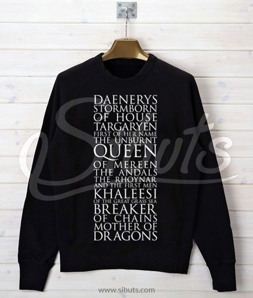 Sudadera cuello redondo mujer Daenerys Game of Thrones