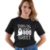 Playera para mujer halloween this is my boo sheet